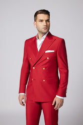 COSTUM CASUAL ROȘU CHRISTOPHER DOUBLE BREASTED